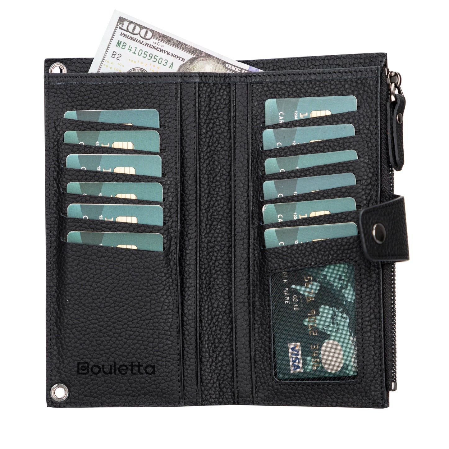 Nexora Strap Leather Crossbody Wallet