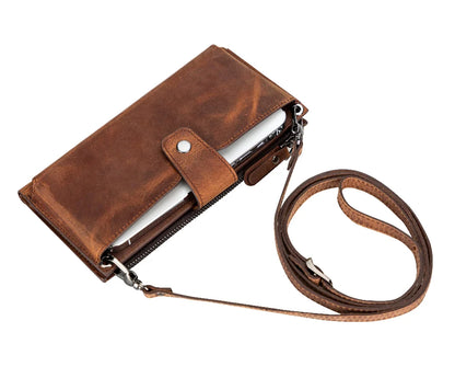 Lozan Leather Phone Crossbody Wallet