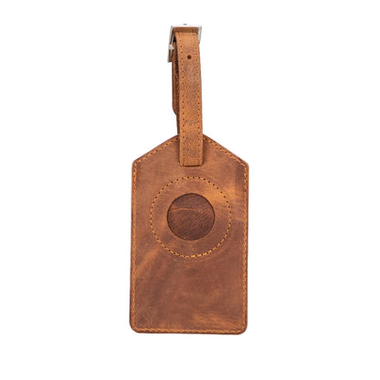Fluento Leather Luggage Tag with AirTag Slot