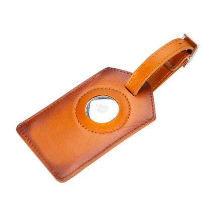 Fluento Leather Luggage Tag with AirTag Slot
