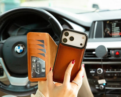 Magic iPhone 17 Pro Detachable Leather Wallet Case – Core Palette
