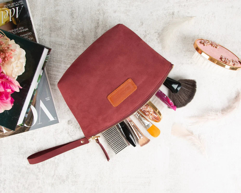 Nimora Leather Makeup Bag