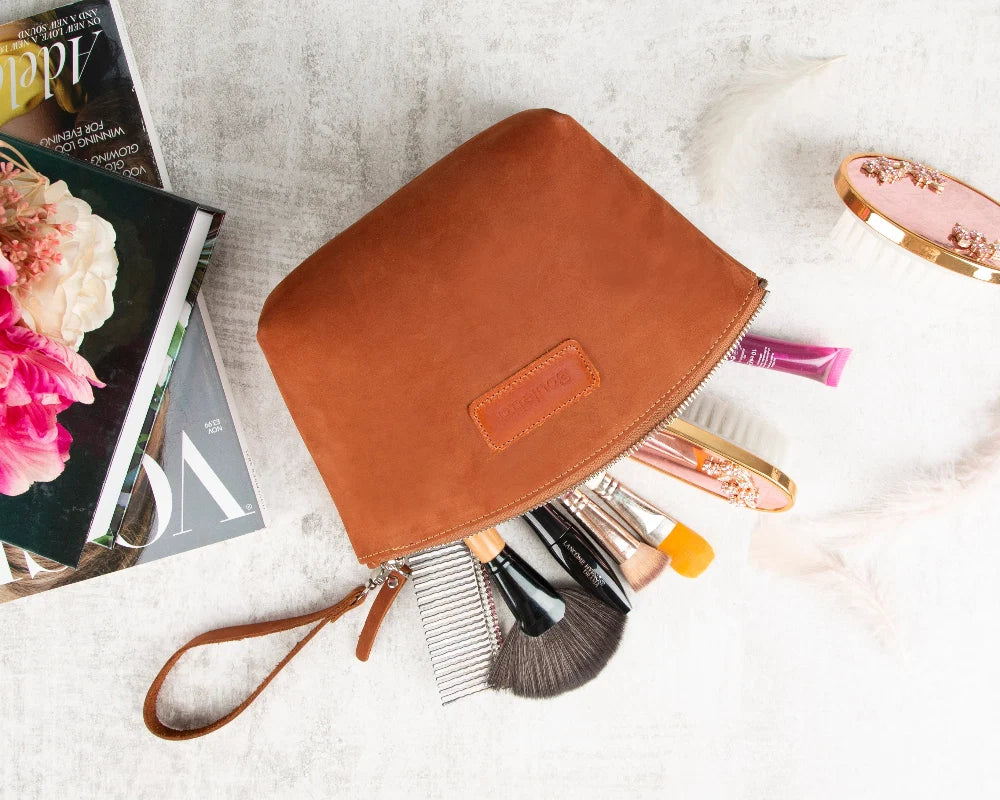 Nimora Leather Makeup Bag