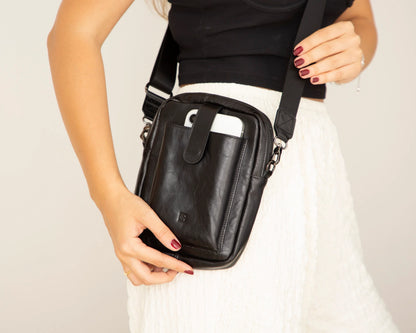 Solvix Leather Phone Crossbody Bag