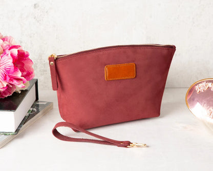 Luna Leather Makeup & Toiletry Bag