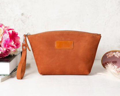 Luna Leather Makeup & Toiletry Bag