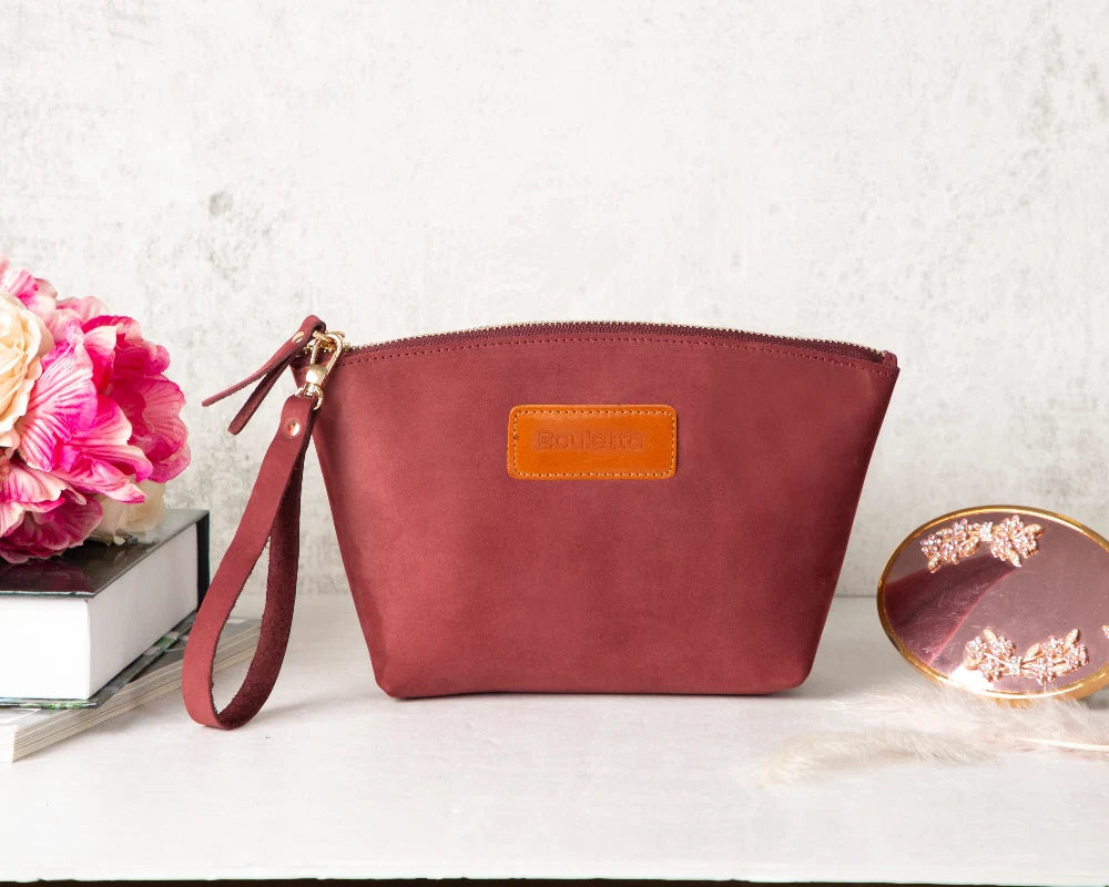 Nimora Leather Makeup Bag