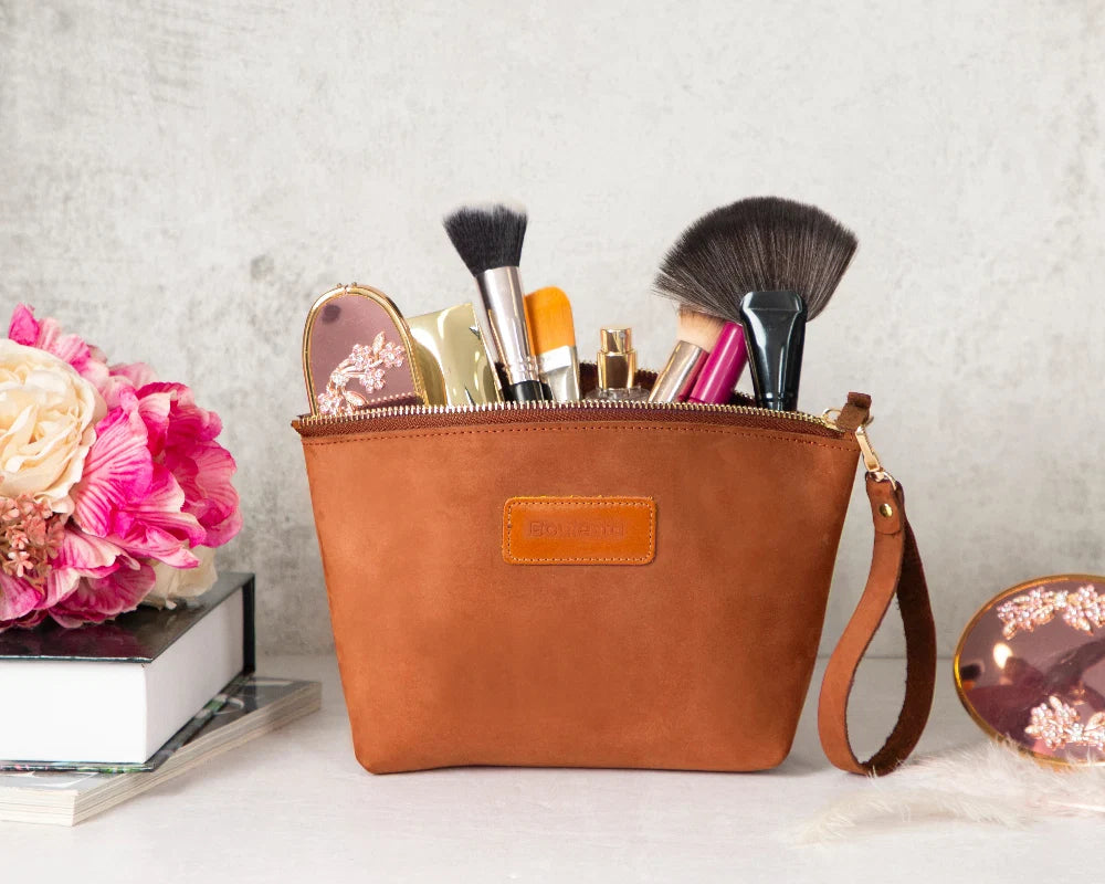 Nimora Leather Makeup Bag