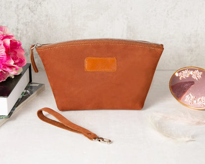 Luna Leather Makeup & Toiletry Bag