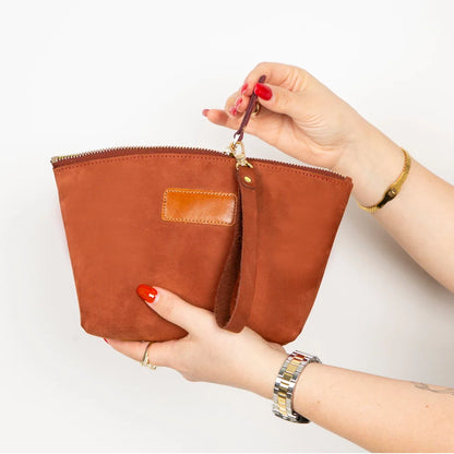 Luna Leather Makeup & Toiletry Bag
