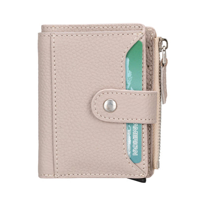 Zip Mechanical Leather Card Holder