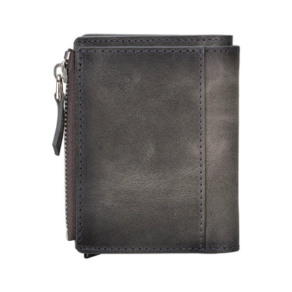 Zip Mechanical Leather Card Holder