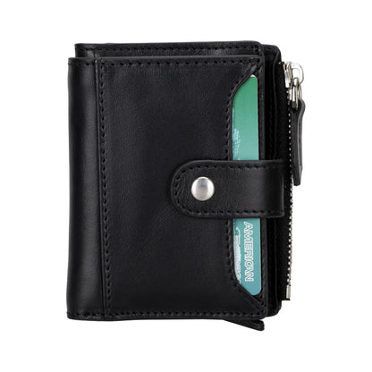 Zip Mechanical Leather Card Holder