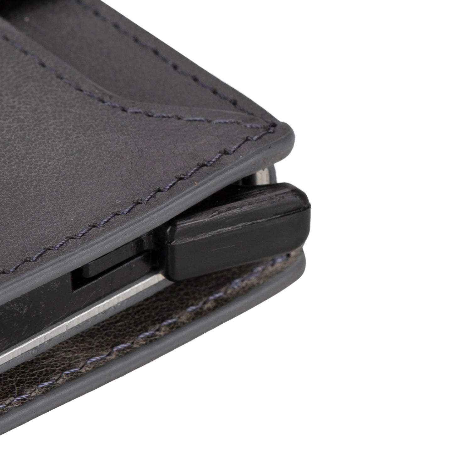 Leather Zip Mechanical Card Holder