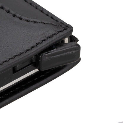 Zip Mechanical Leather Card Holder