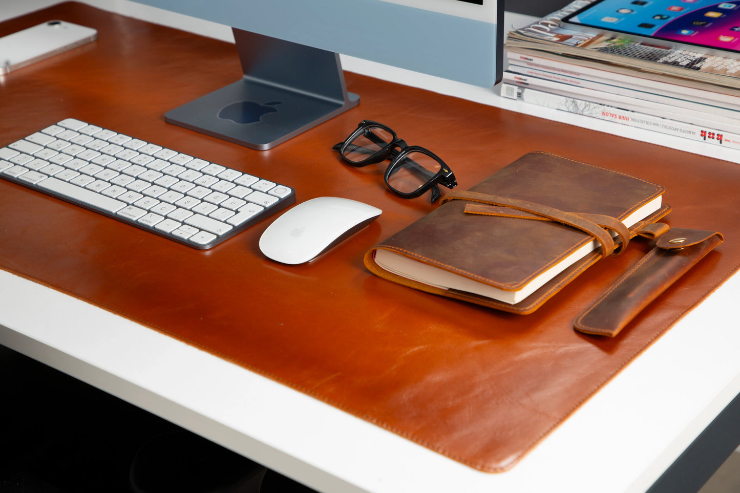 Single Layer Leather Desk Mat Large Size