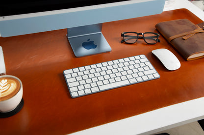 Large Single-Layer Leather Desk Mat – 91 × 48 cm