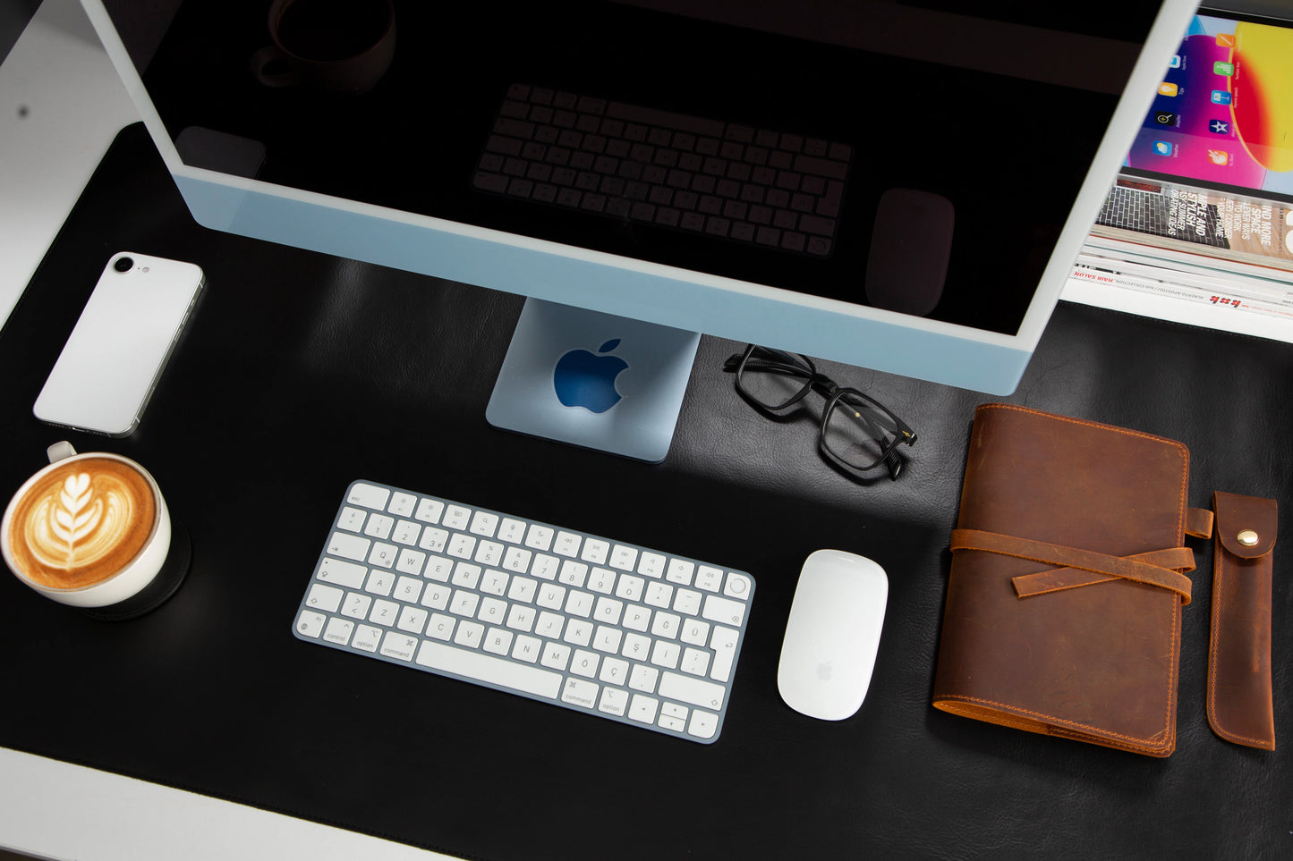 Single Layer Leather Desk Mat Large Size