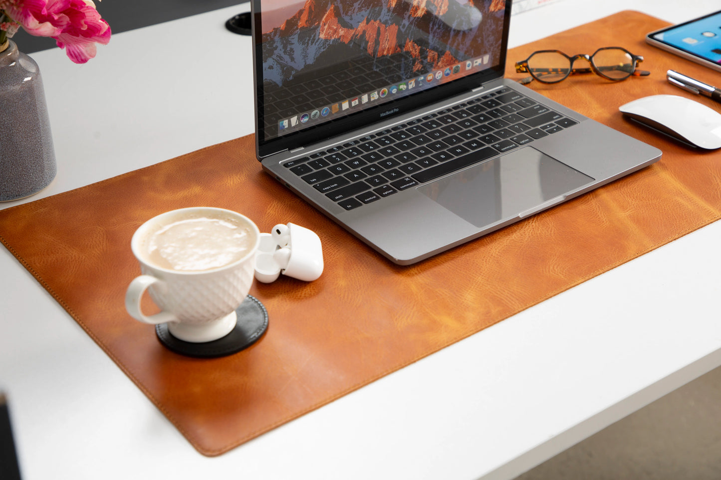 Single Layer Leather Desk Mat Large Size