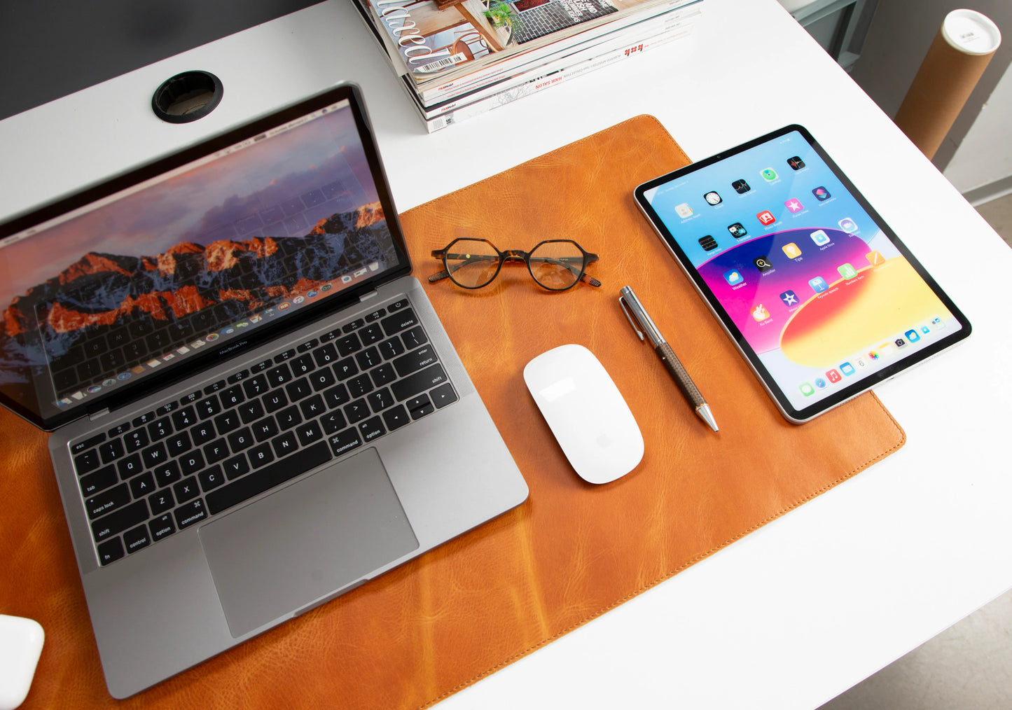 Single Layer Leather Desk Mat Large Size