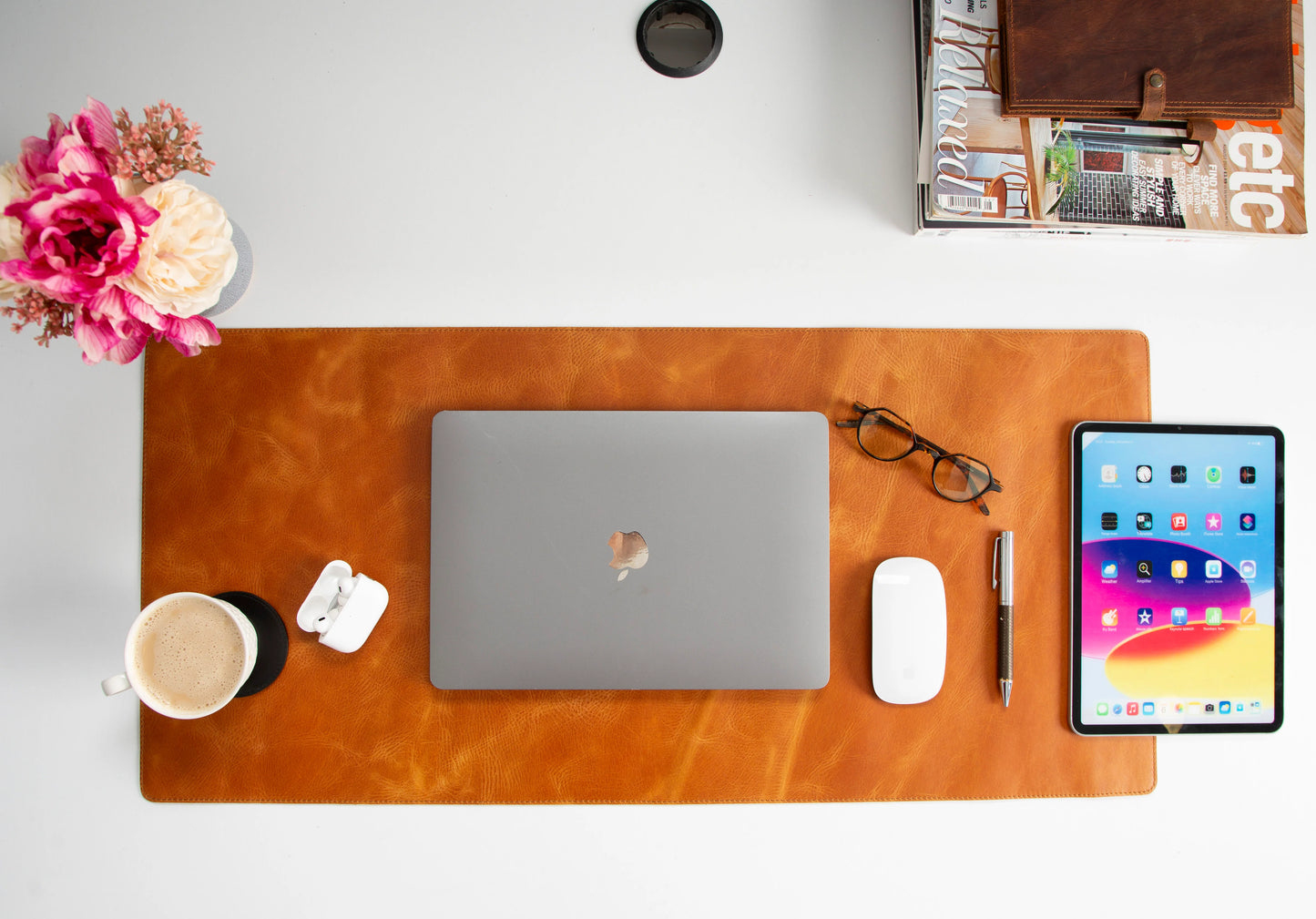 Single Layer Leather Desk Mat Large Size