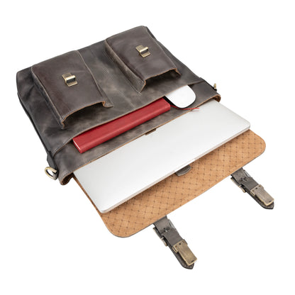 Olympus Leather Laptop Briefcase – 14 & 17 Inch