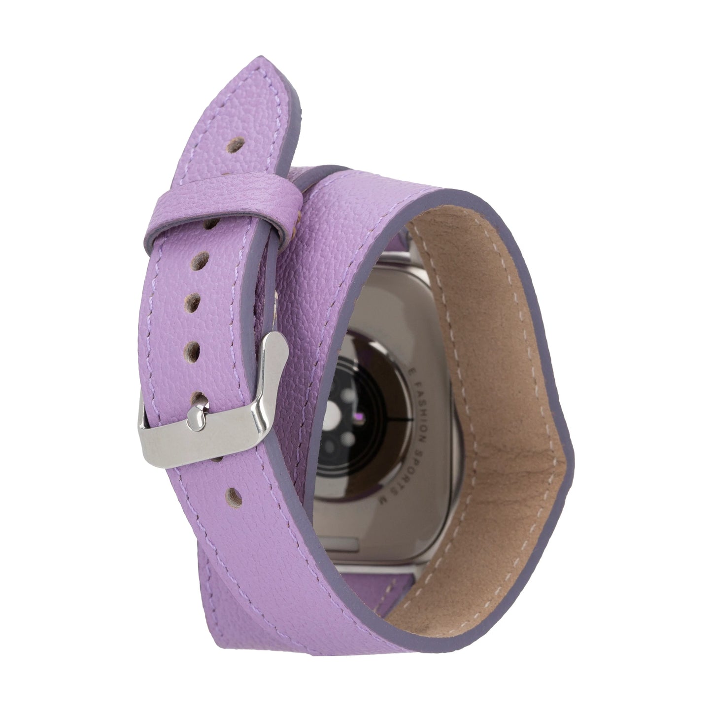Leather Apple Watch Bands - DT Double Tour Style CP04 Fuşya