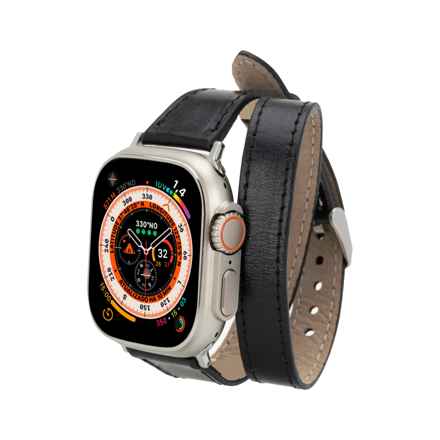 Leather Apple Watch Bands - DTS Double Tour Slim Quantum Style CP22