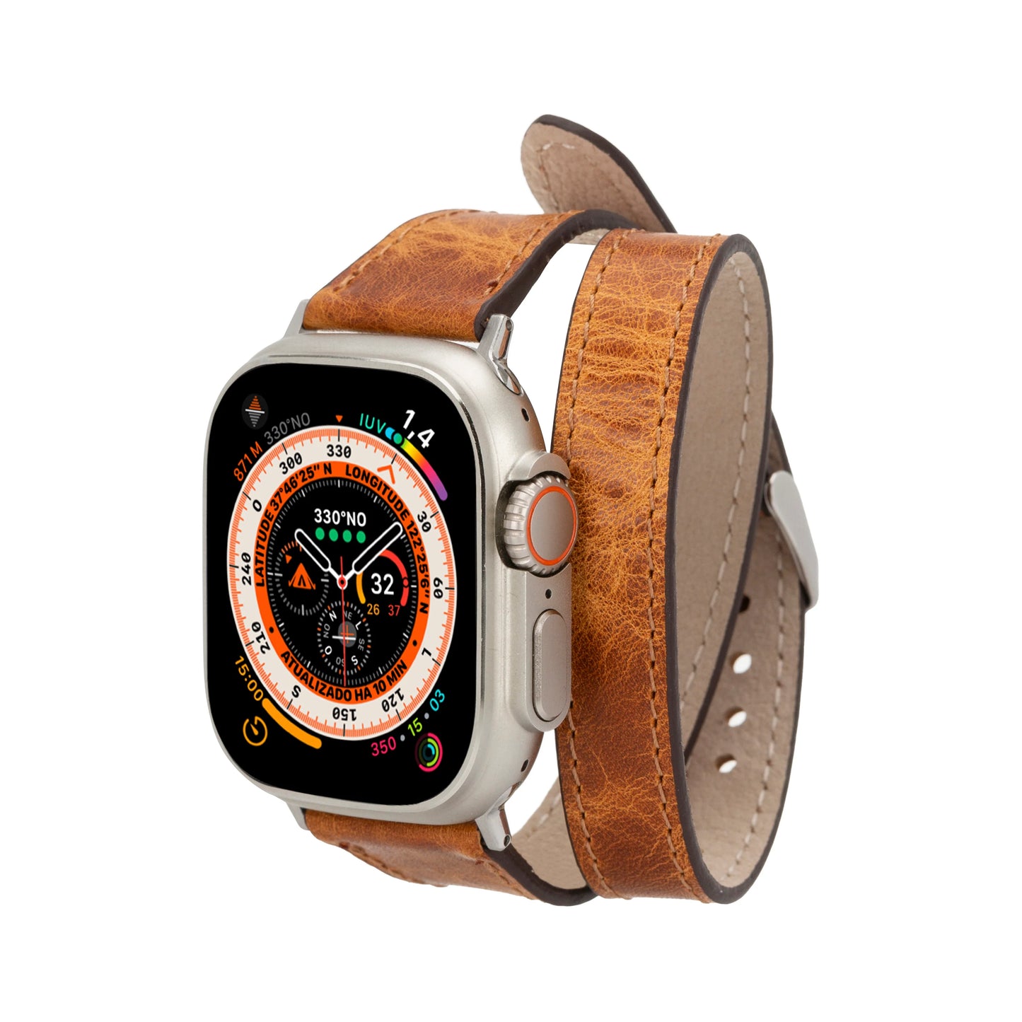 Leather Apple Watch Bands - DTS Double Tour Slim Quantum Style CP22