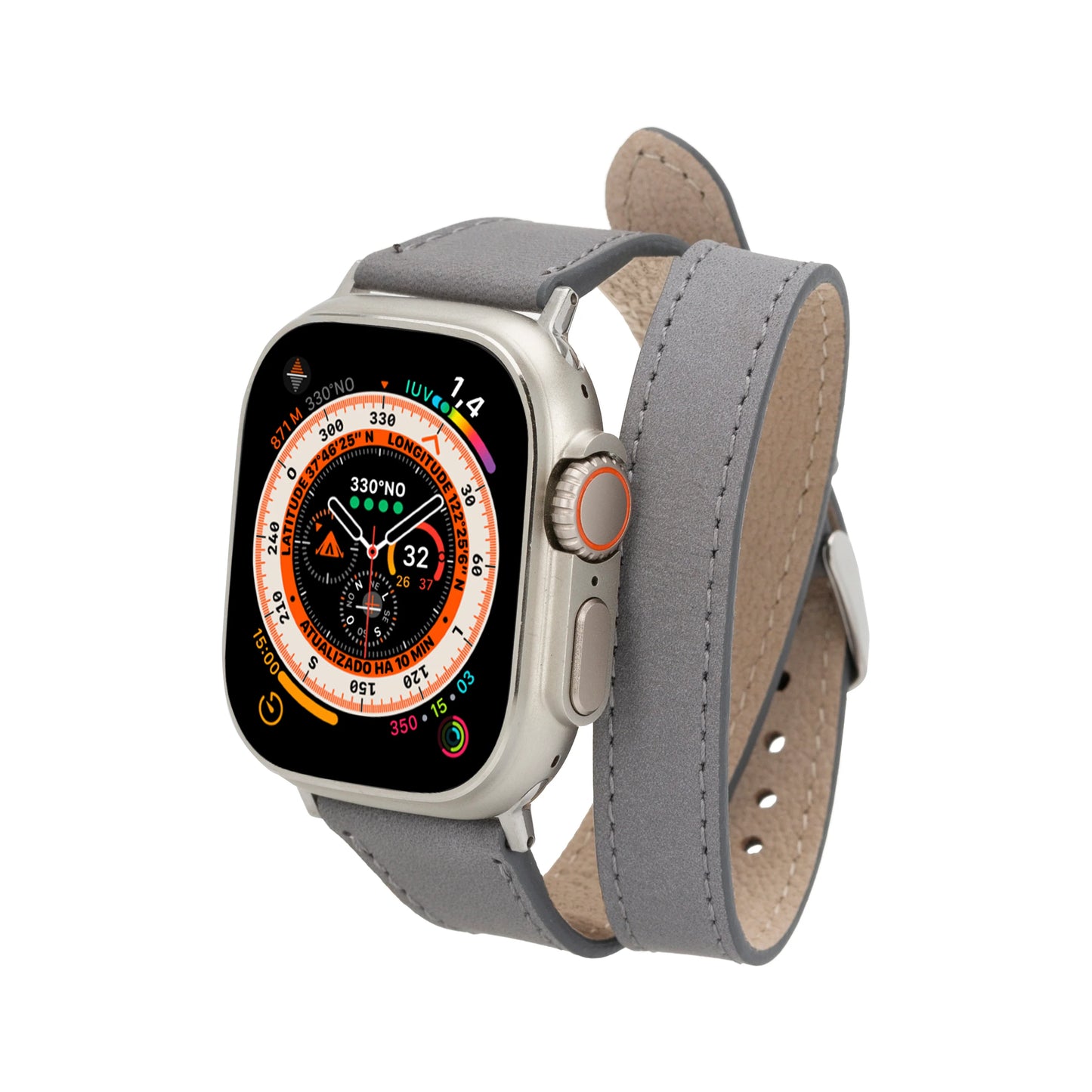 Leather Apple Watch Bands - DTS Double Tour Slim Quantum Style CP22