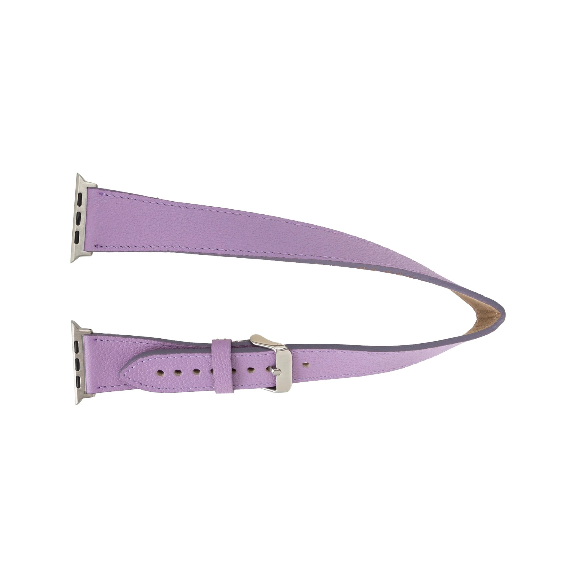 Leather Apple Watch Bands - DT Double Tour Style CP04 Fuşya