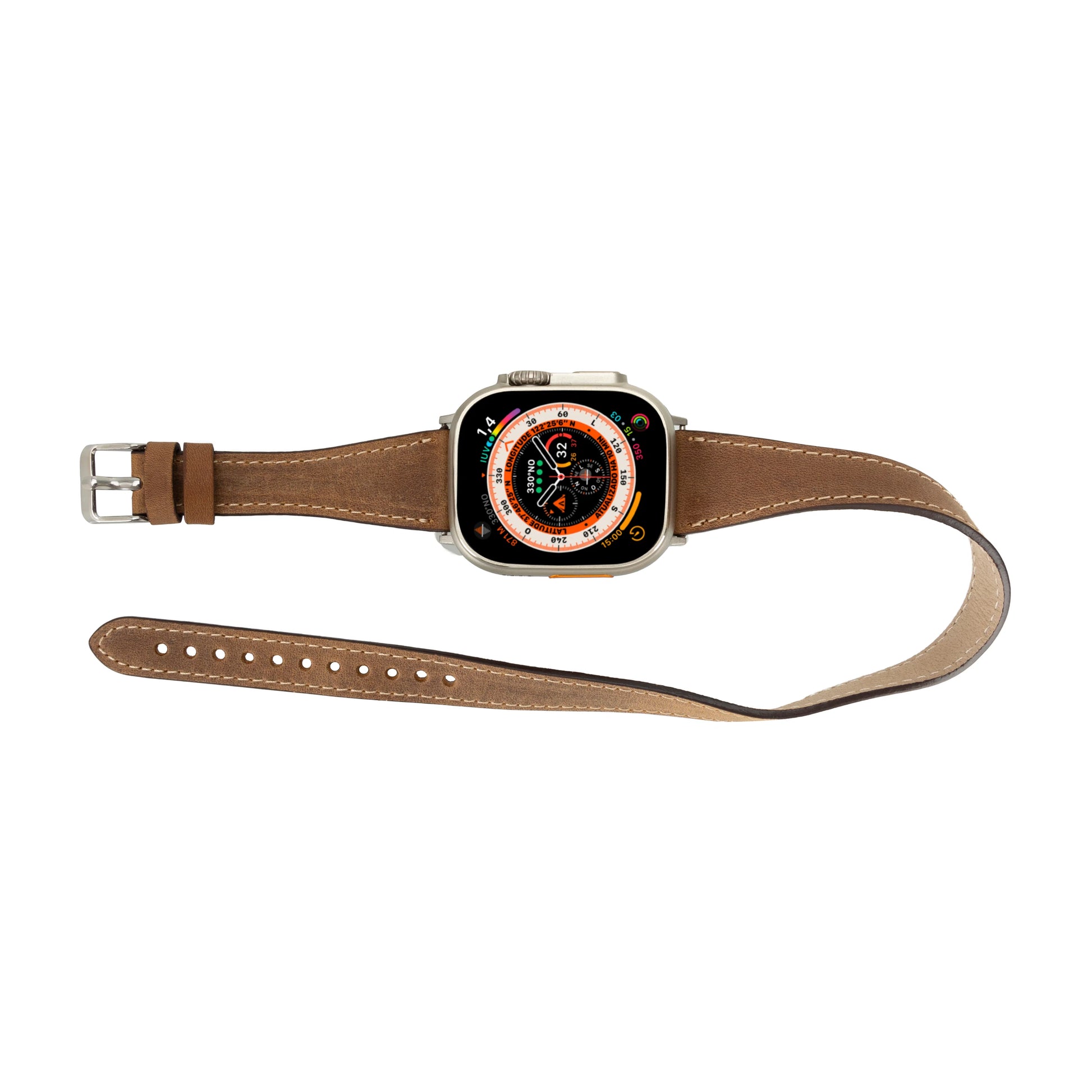 Leather Apple Watch Bands - DTS Double Tour Slim Quantum Style CP22