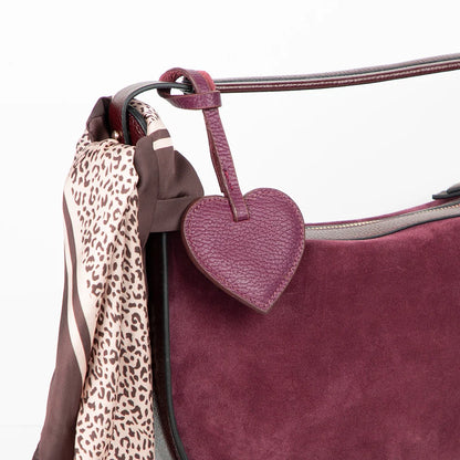 Heart Leather Bag Charm