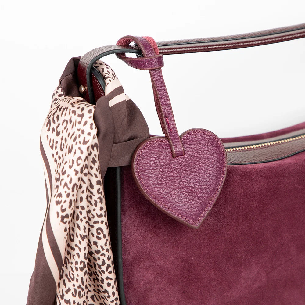 Heart Leather Bag Charm