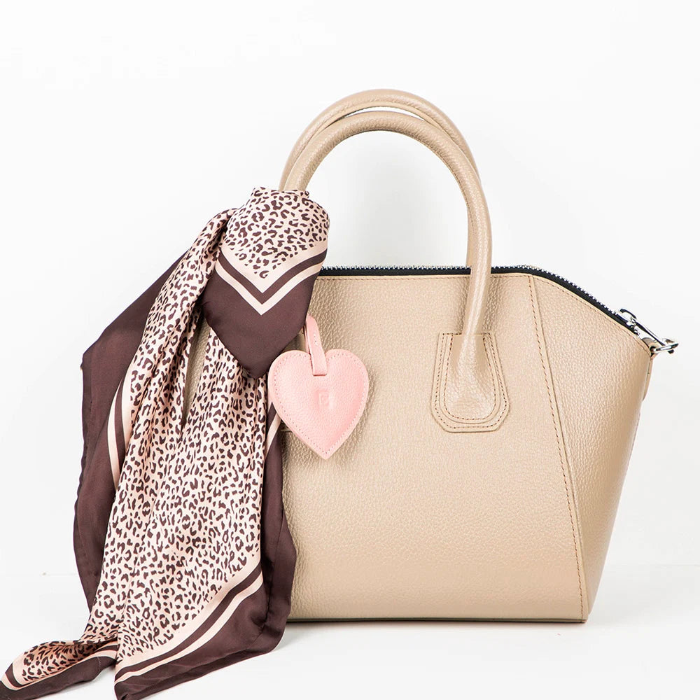 Heart Leather Bag Charm