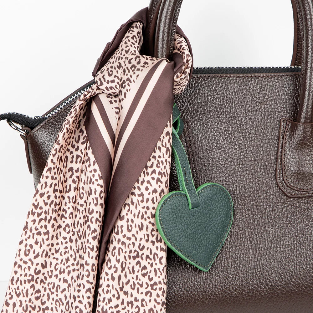 Heart Leather Bag Charm