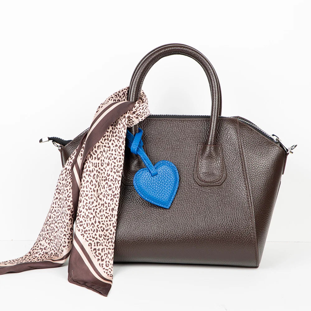 Heart Leather Bag Charm