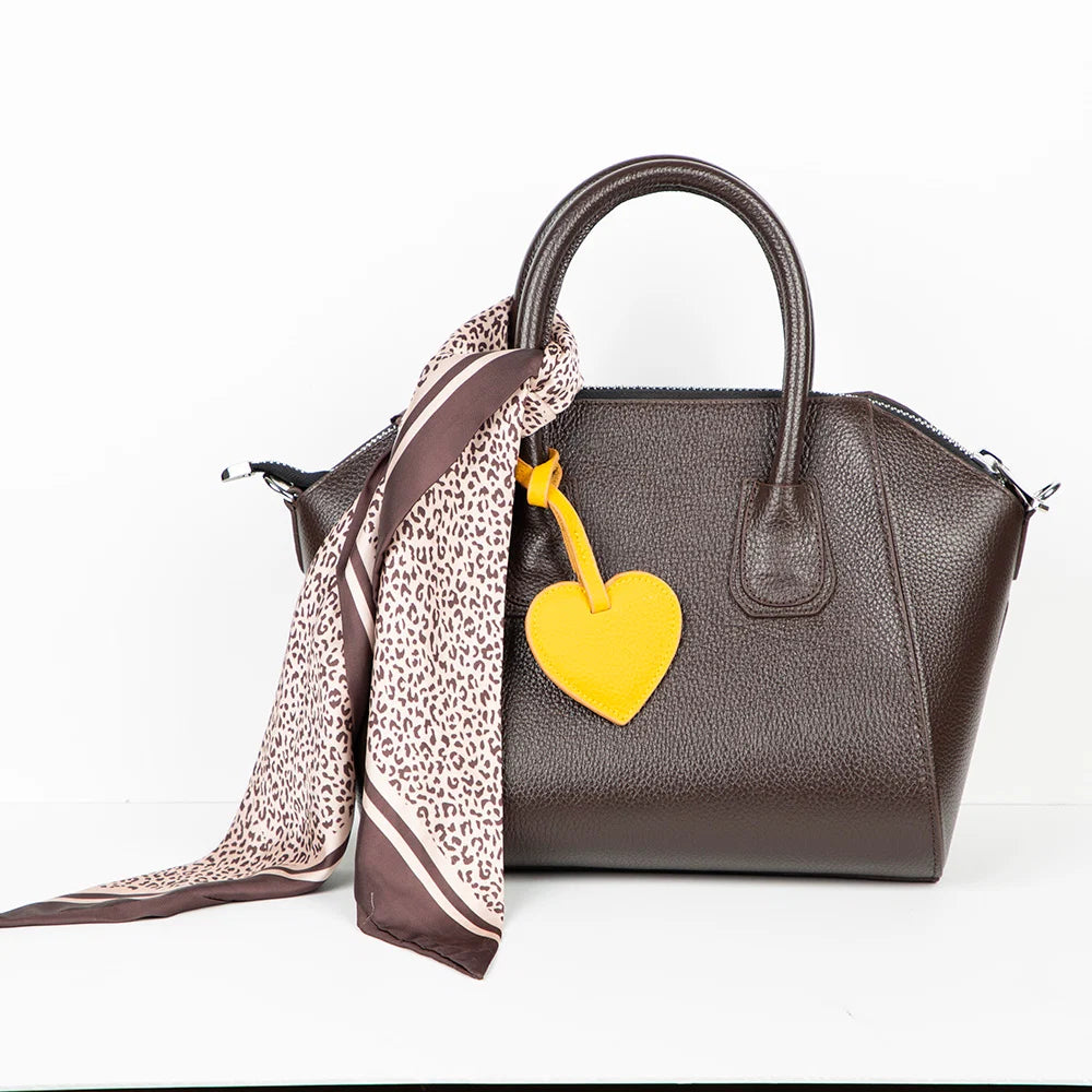 Heart Leather Bag Charm