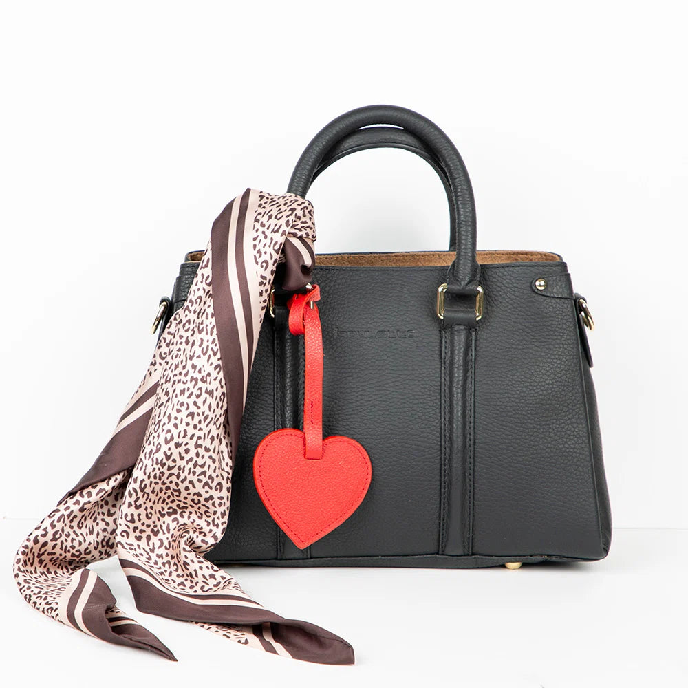 Heart Leather Bag Charm