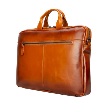 Apollo 16-Inch Leather Laptop Briefcase