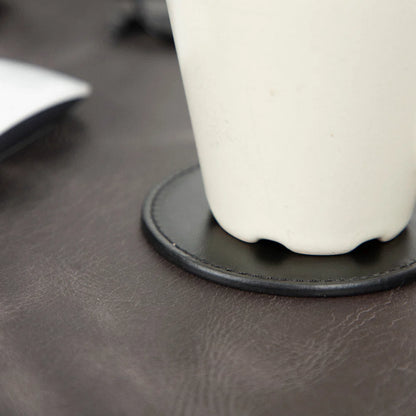 Lavion Leather Coaster Set with Stand