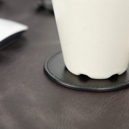 Divine Leather Coaster Set with Stand