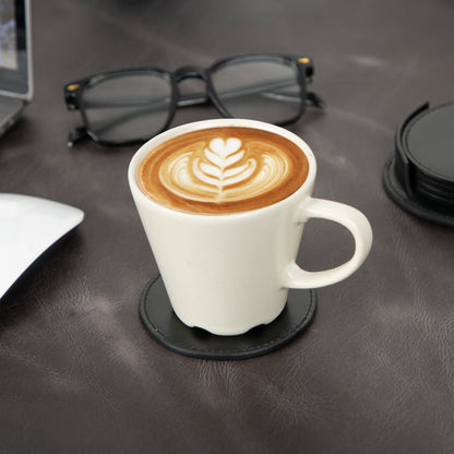 Divine Leather Coaster Set with Stand