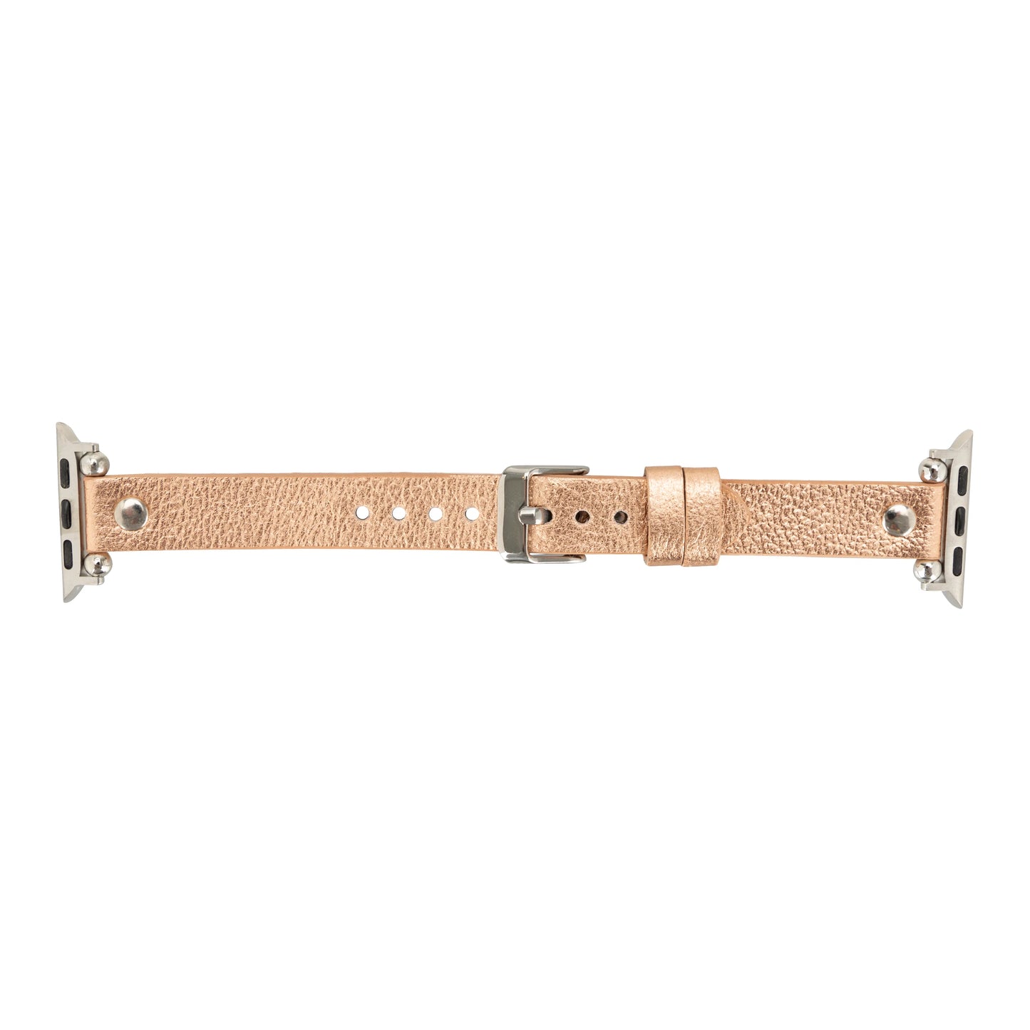 Leather Apple Watch Bands - Ferro Silver Trok Style CZ12