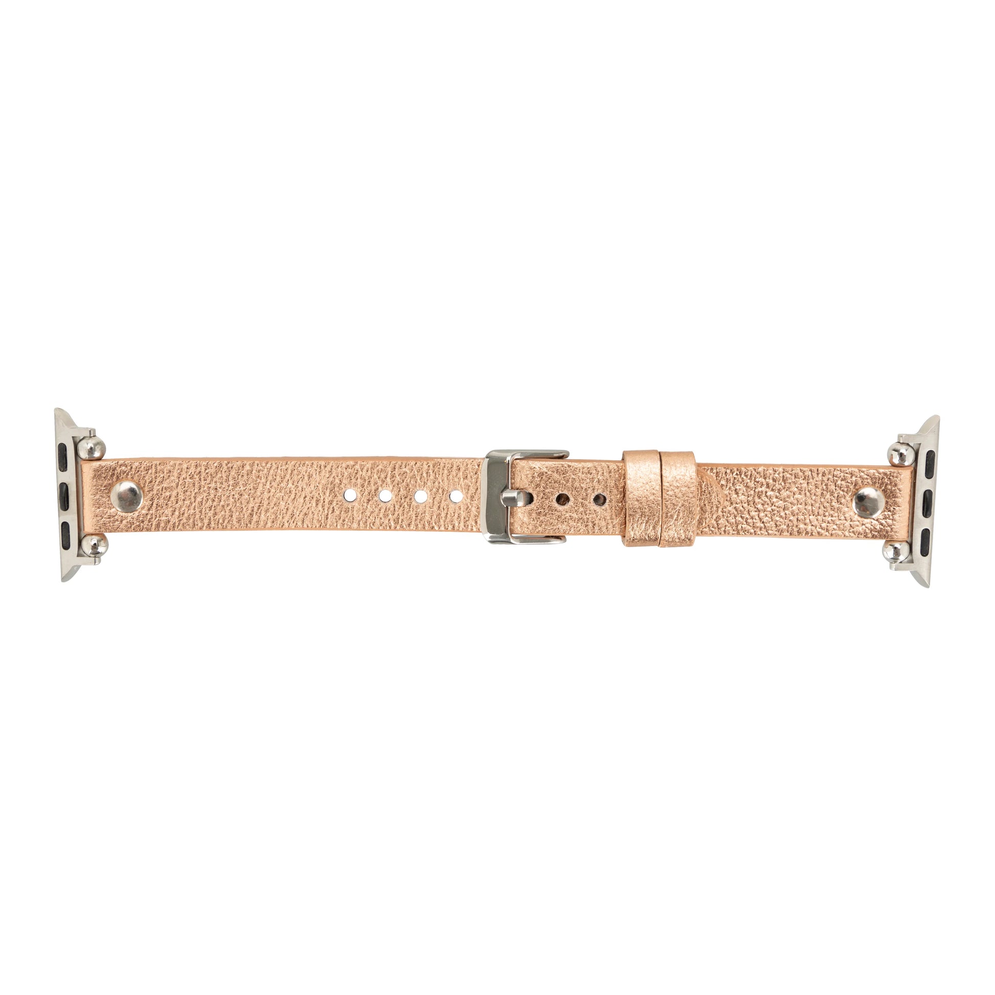 Leather Apple Watch Bands - Ferro Silver Trok Style CZ12