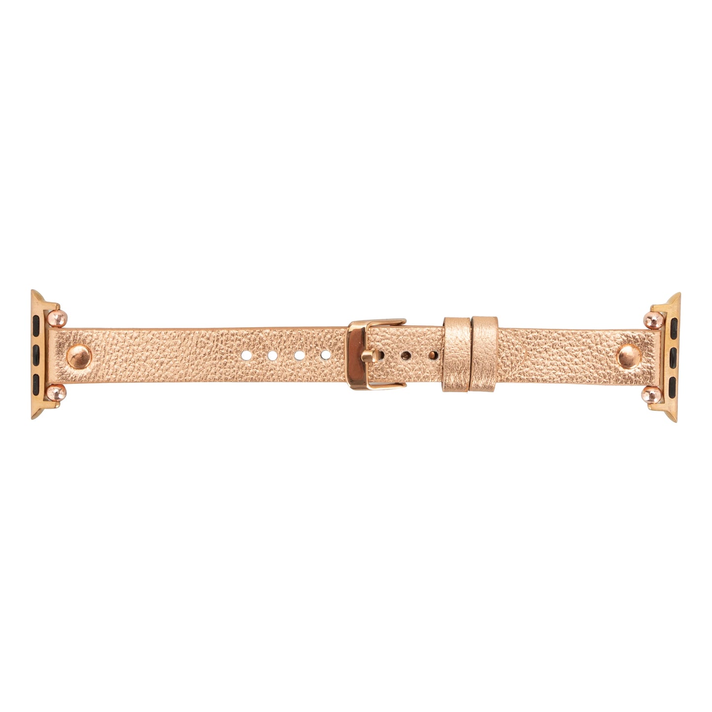 Leather Apple Watch Bands - Ferro Rose Gold Trok Style BRN7