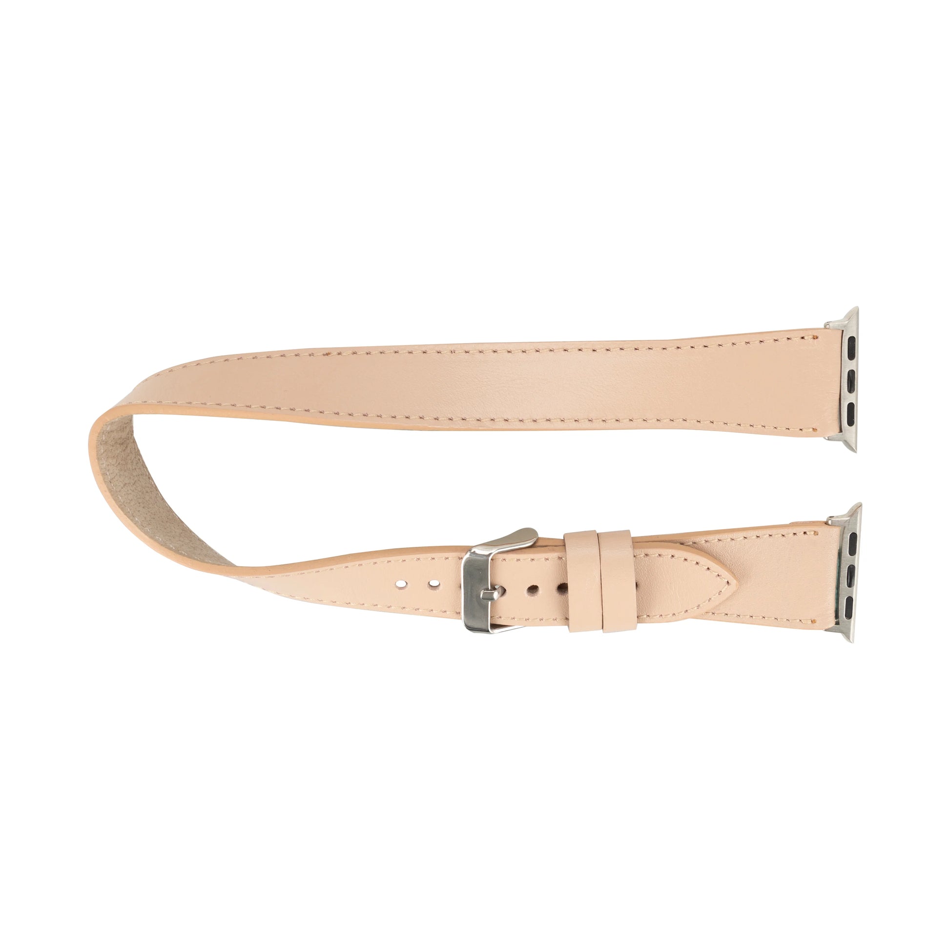 Leather Apple Watch Bands - DT Double Tour Style CP04 Fuşya