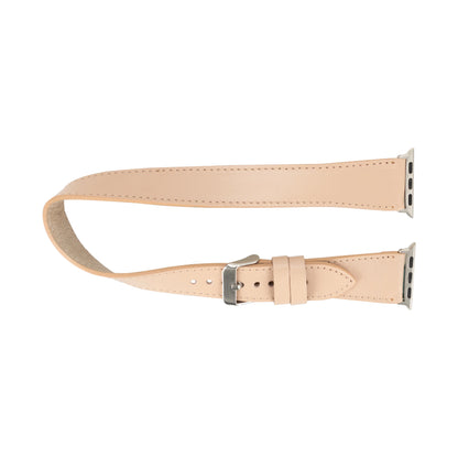 Leather Apple Watch Bands - DT Double Tour Style CP04 Fuşya