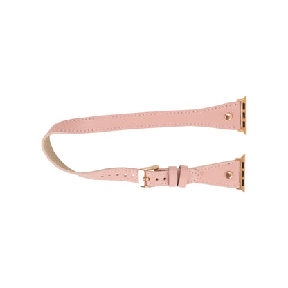 Hector Double Tour Leather Apple Watch Band – Rose Gold Buckle