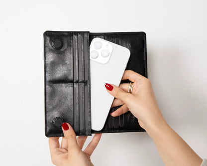 Aura Leather Phone Wallet with Handle
